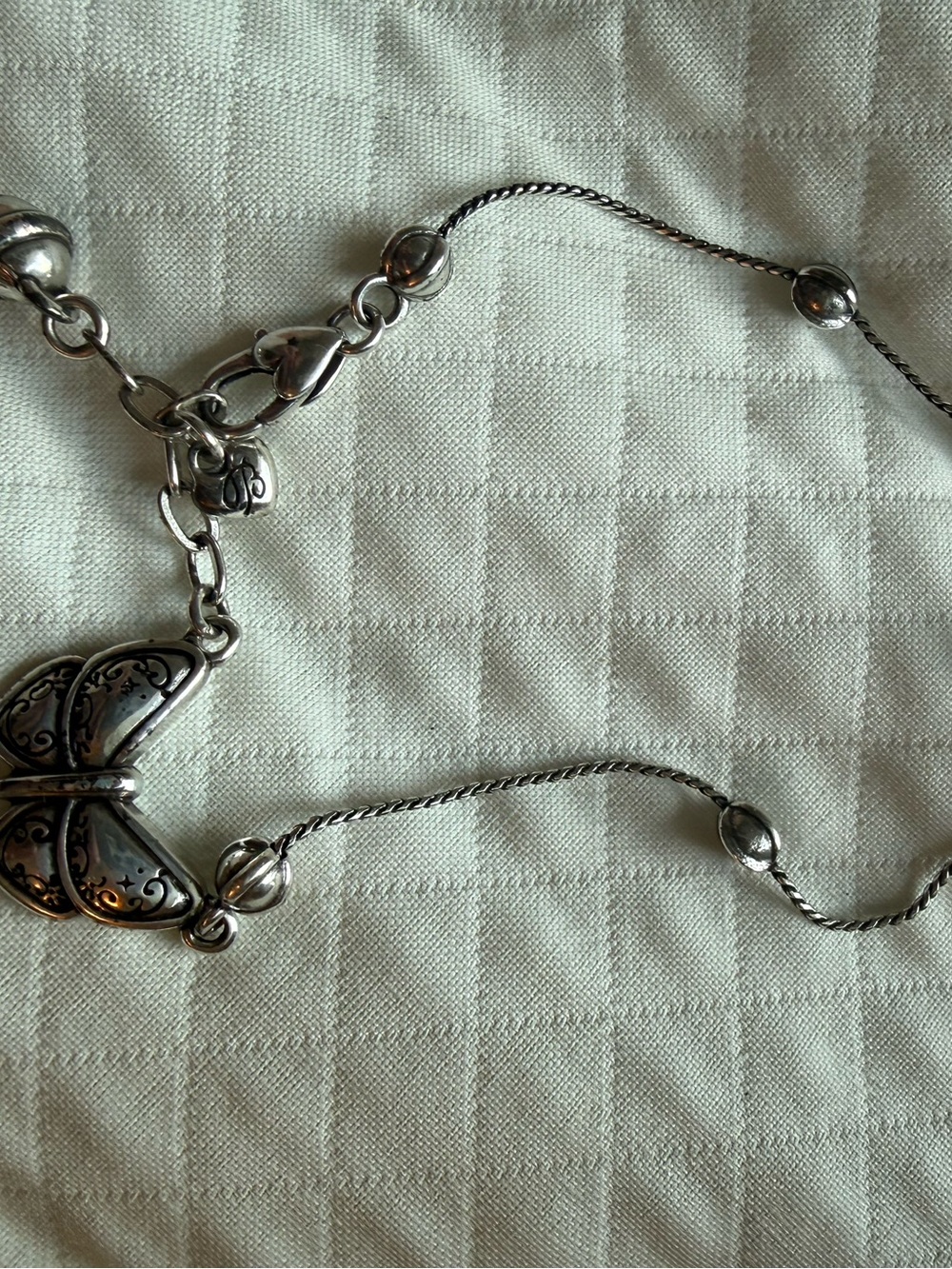 Silver Butterfly Ankle Bracelet - Elegant Women's Jewelry